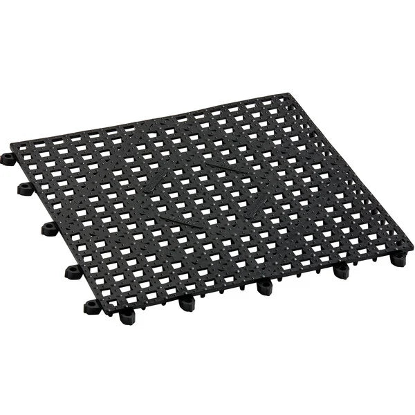 Ellington Co. 12" x 12" Black Interlocking Bar Mat - 12/Pack