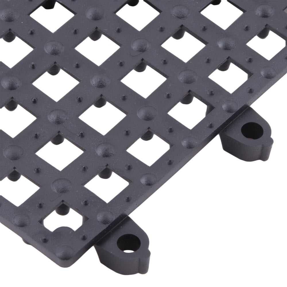 Ellington Co. 12" x 12" Black Interlocking Bar Mat - 12/Pack