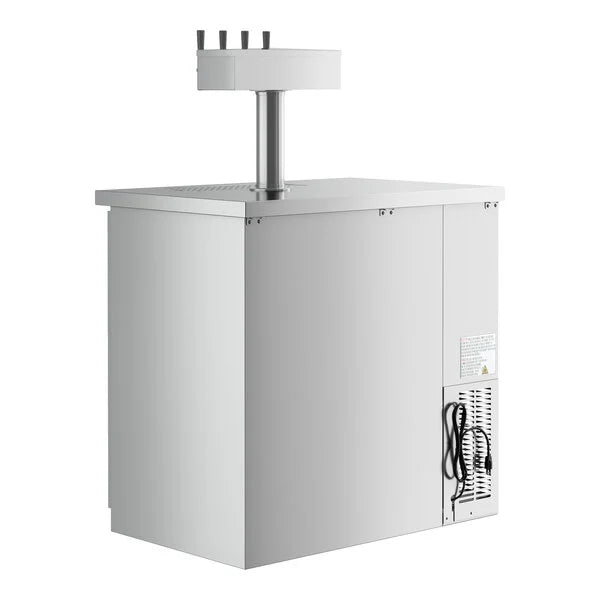 Ellington Co. UDD-36-HC-S 36" Stainless Steel Four Tap Kegerator Beer Dispenser - (1) 1/2 Keg Capacity