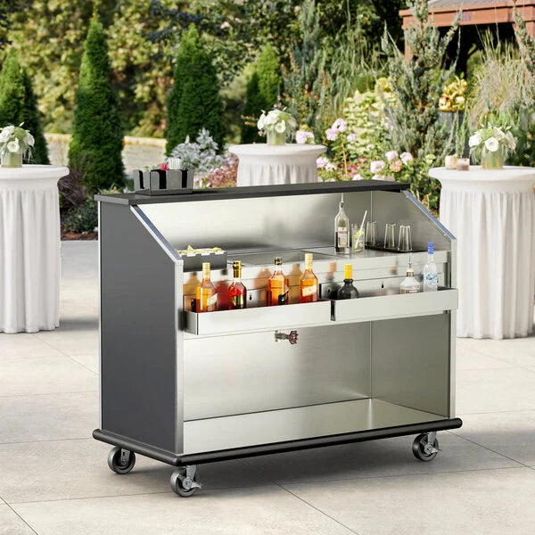 Winston Industries AMS-5B 61" Heavy-Duty Portable Bar with Stainless Steel Doors and Interior